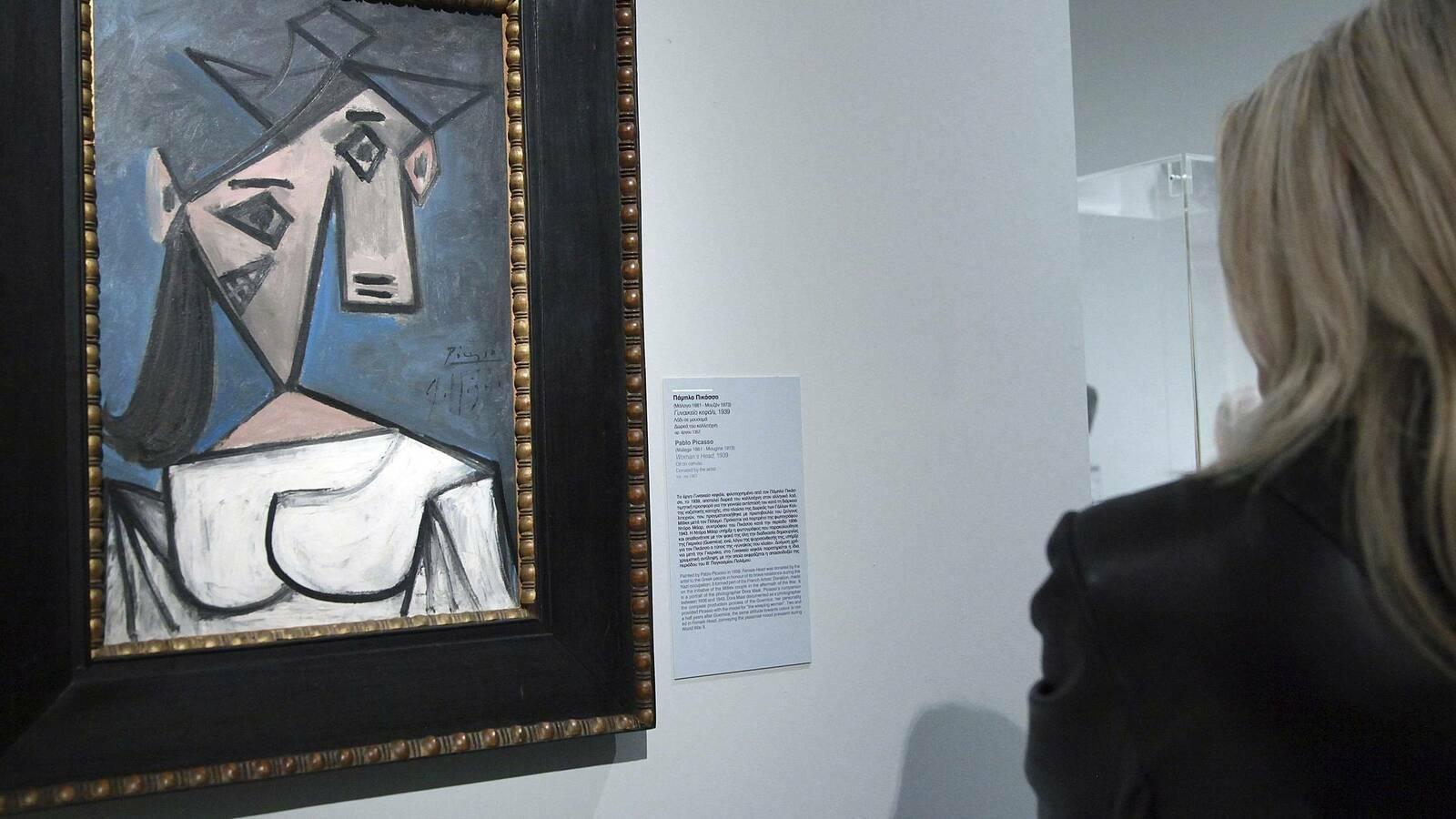 'Cap de dona', de Pablo Picasso a la Galeria Nacional d'Atenes