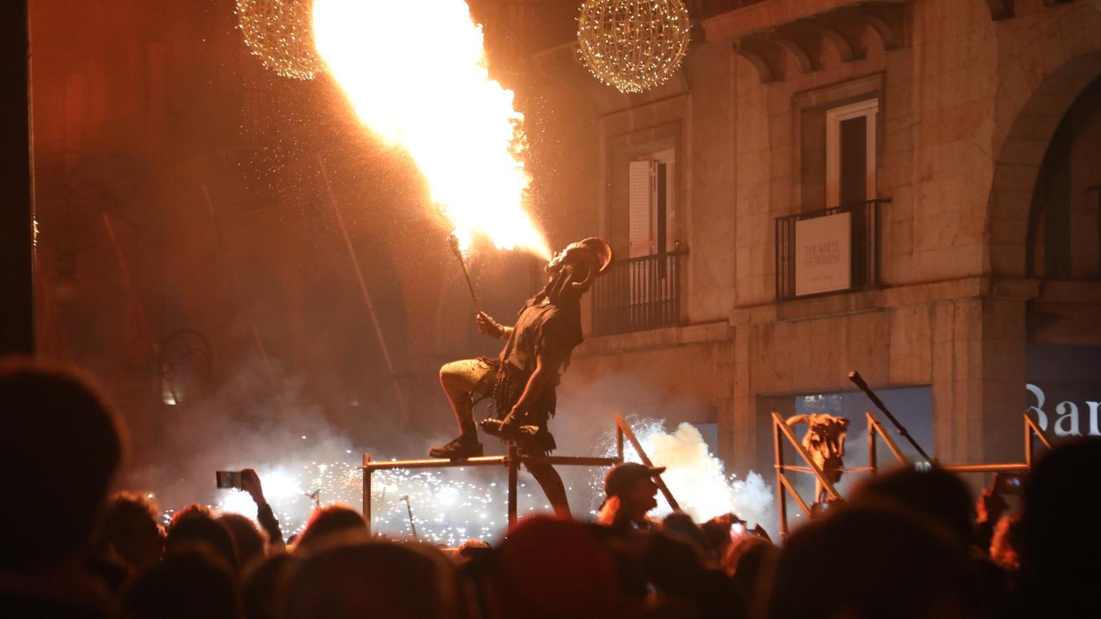 Fire run in Sant Sebastià.