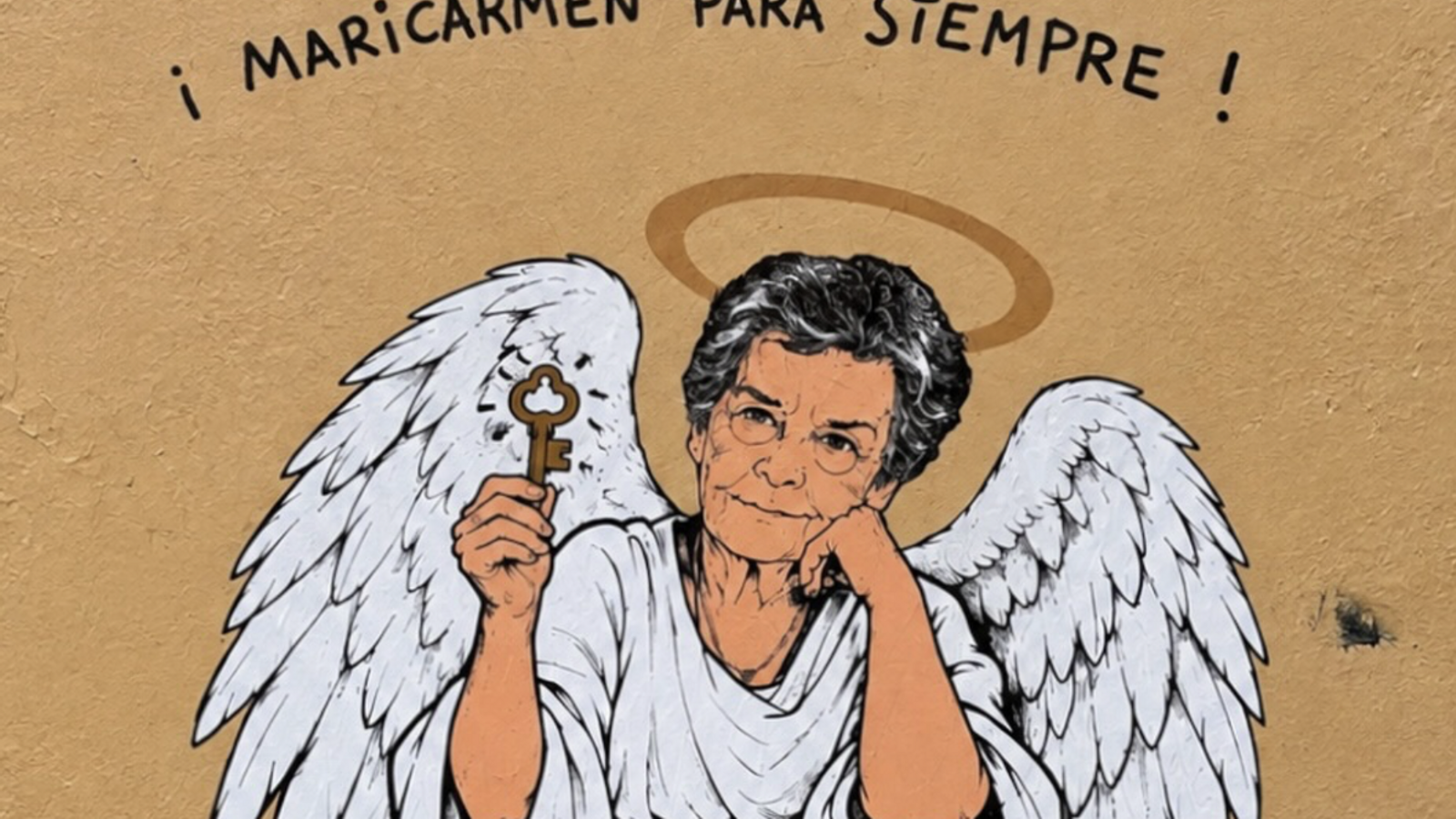 The mural that Tvboy has made of Maricarmen Abascal
