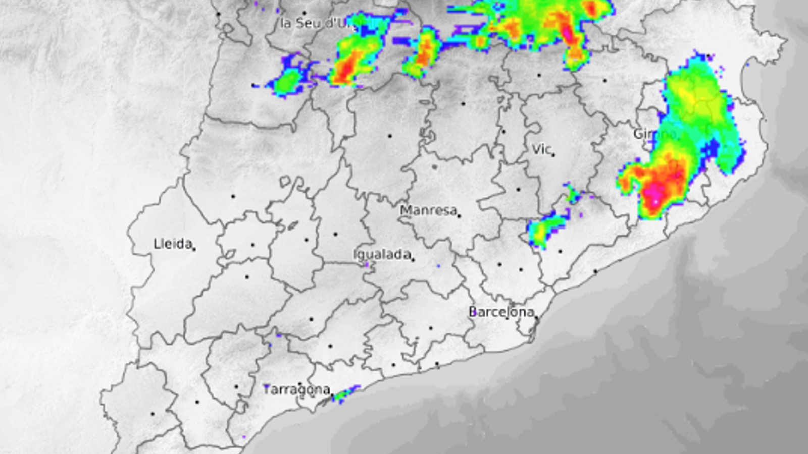 Image of the weather radar this afternoon.