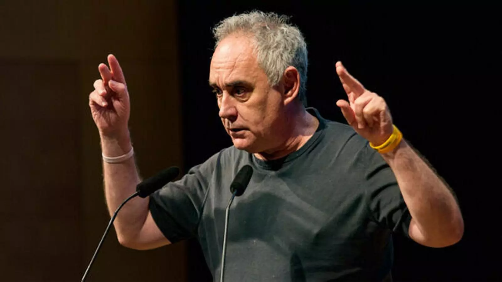 Ferran Adrià durant una jornada organitzada per l'ARA.