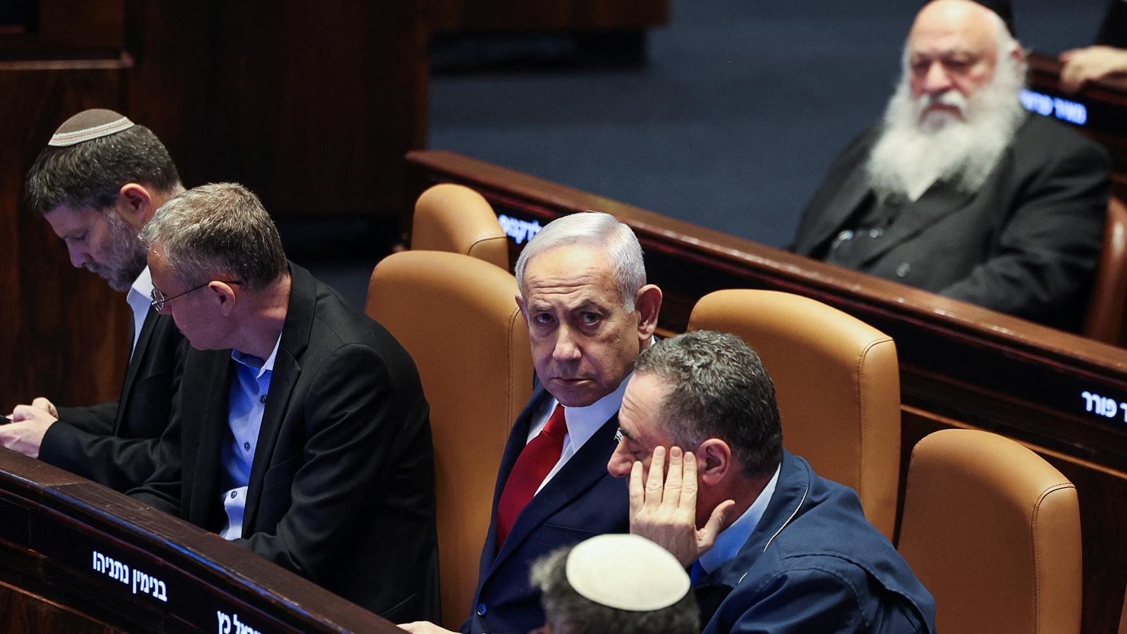 Israeli Prime Minister Benjamin Netanyahu during a Knesset session this July.
