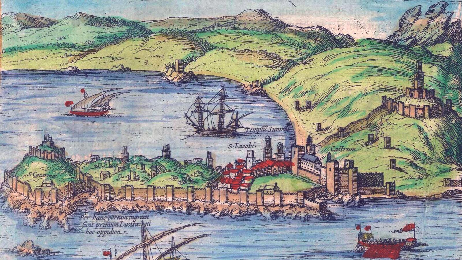Ceuta in the second half of the 16th century by Georg Braun.
