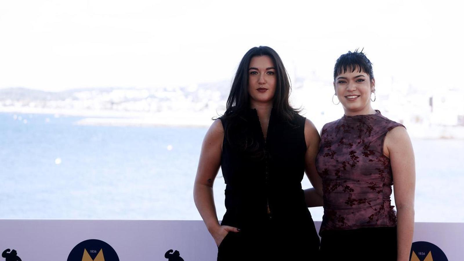 The directors Paula Serra and Clàudia Serra at the Sitges Festival.