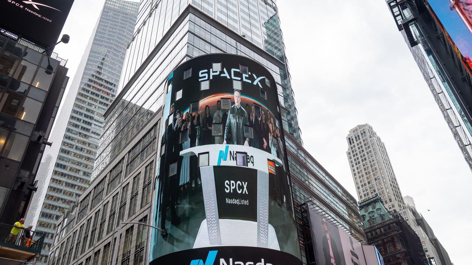 Elon Musk durante la salida a bolsa de SpaceX