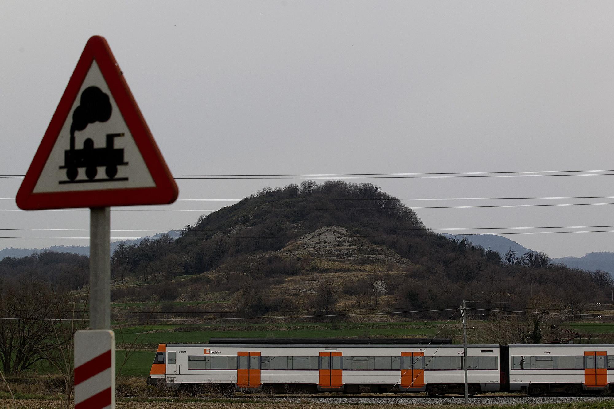 Un tren de rodalies a Osona