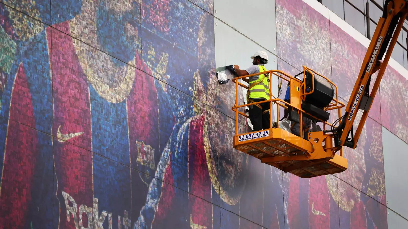 Esborren la foto de Leo Messi del Camp Nou