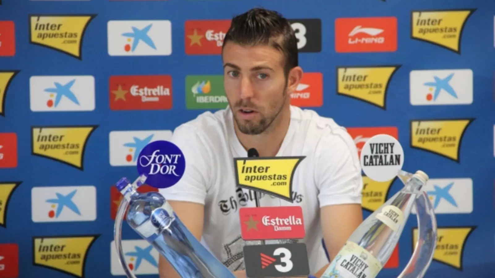 Luis García, durant la roda de premsa. RCDESPANYOL.COM