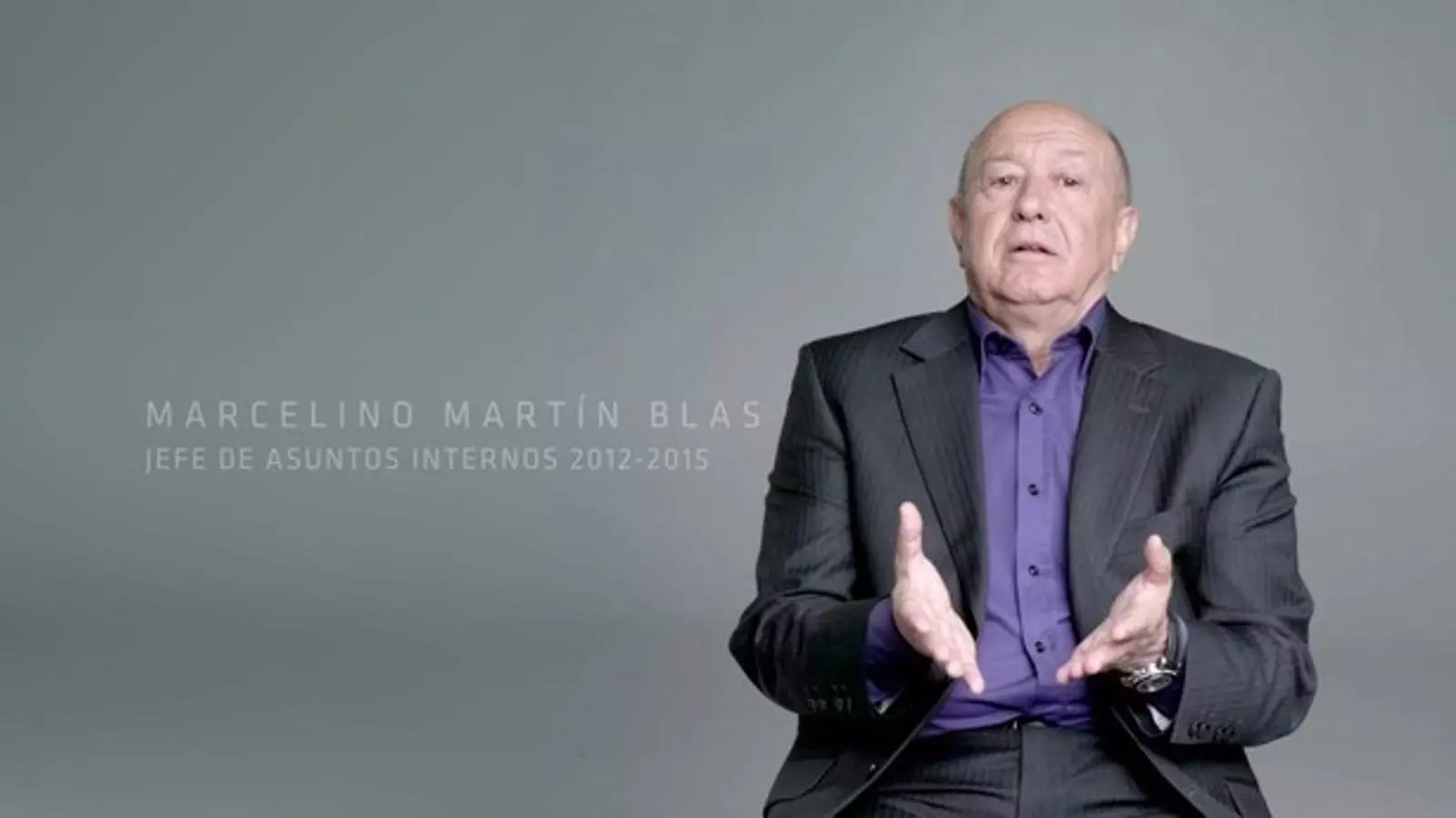 Marcelino Martín Blas en el documental 'Las cloacas de Interior'
