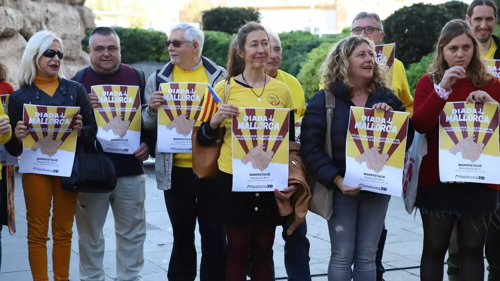 Membres i simpatitzants de l'Assemblea Sobiranista de Mallorca
