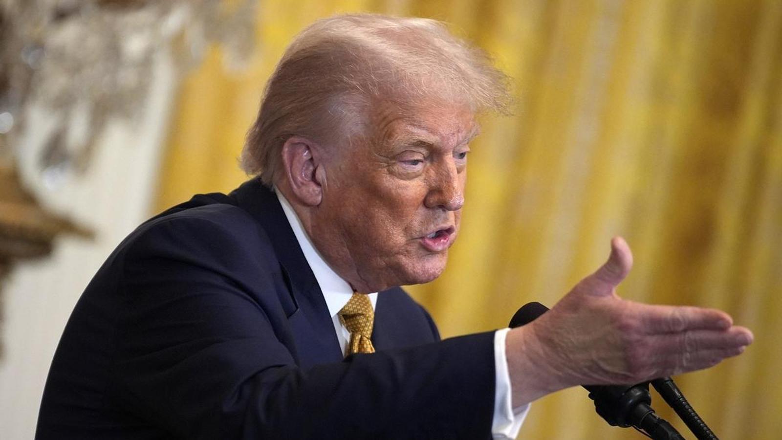 Trump, meeting with Republican congressmen at the White House on July 22.