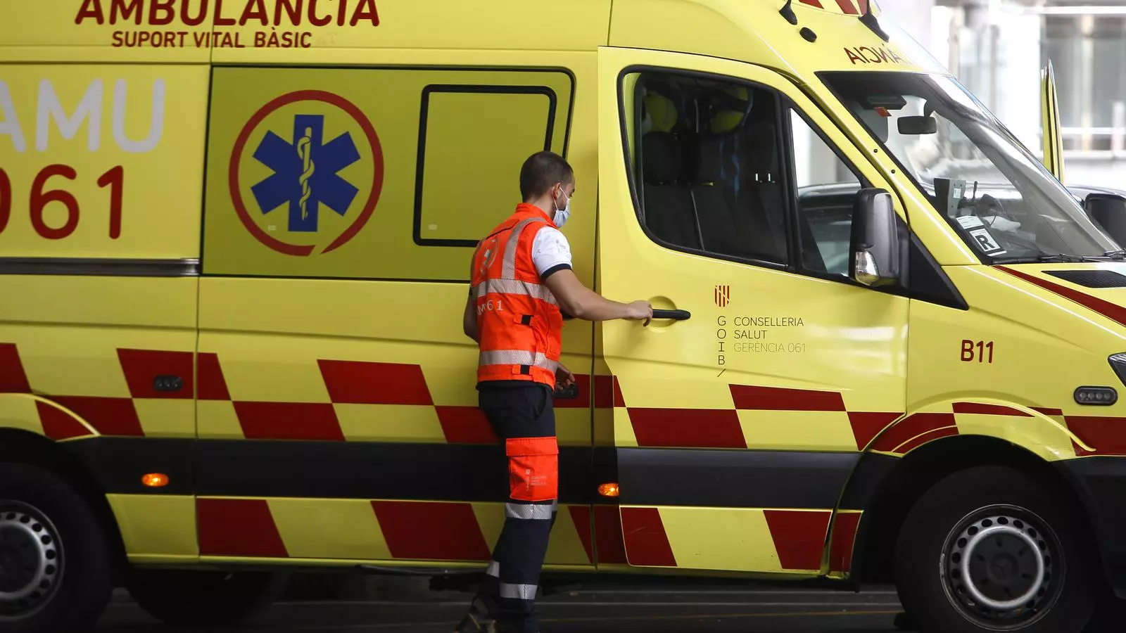 Una ambulància a Son Espases durant la pandèmia.