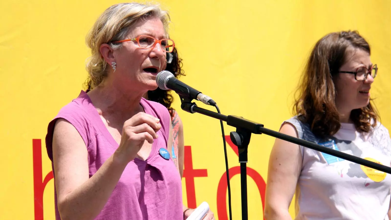 La candidata de la CUP, María José Lecha, en un acte aquest cap de setmana / ACN