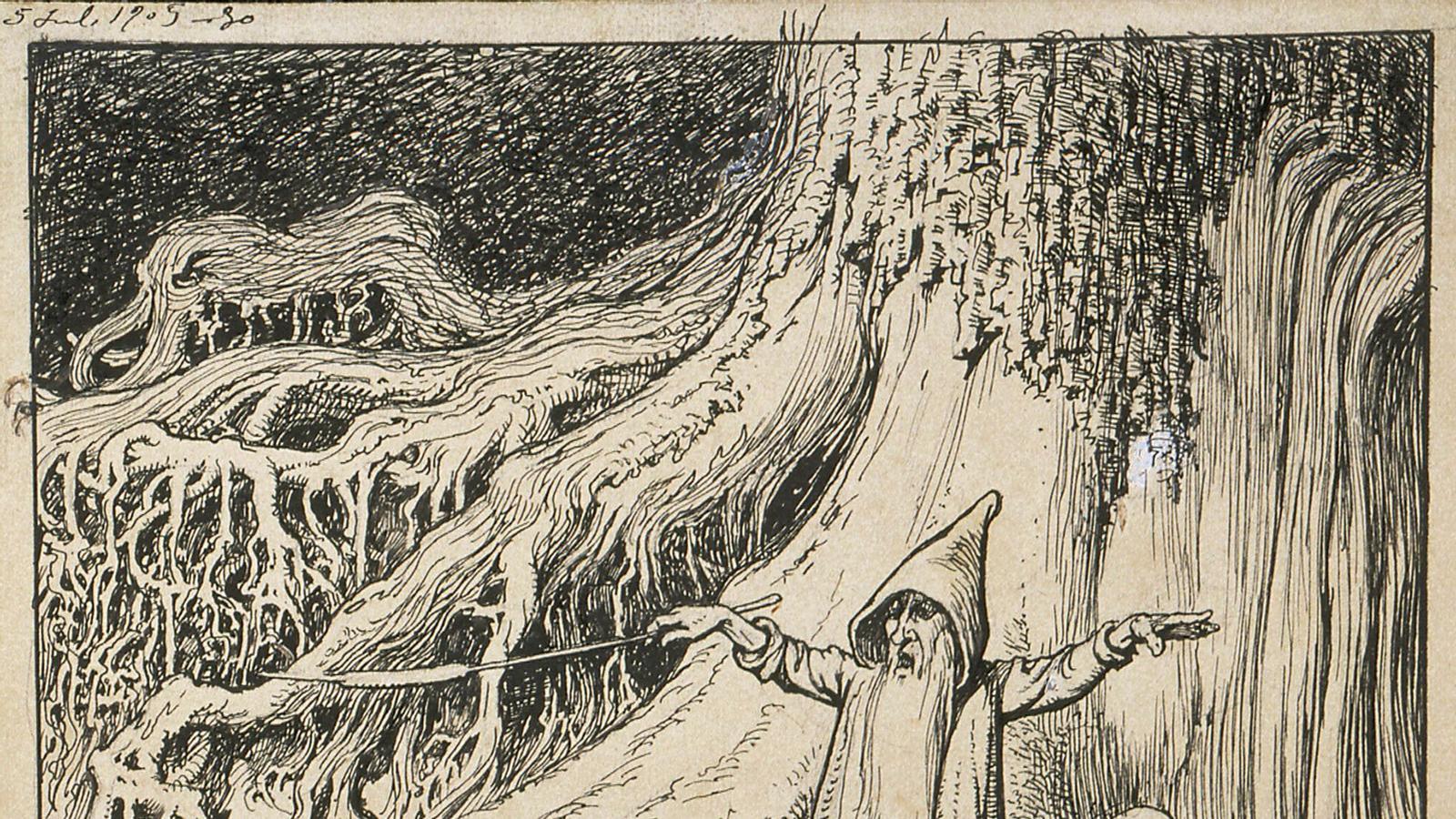 One of Apel·les Mestres's original illustrations for 'Liliana'