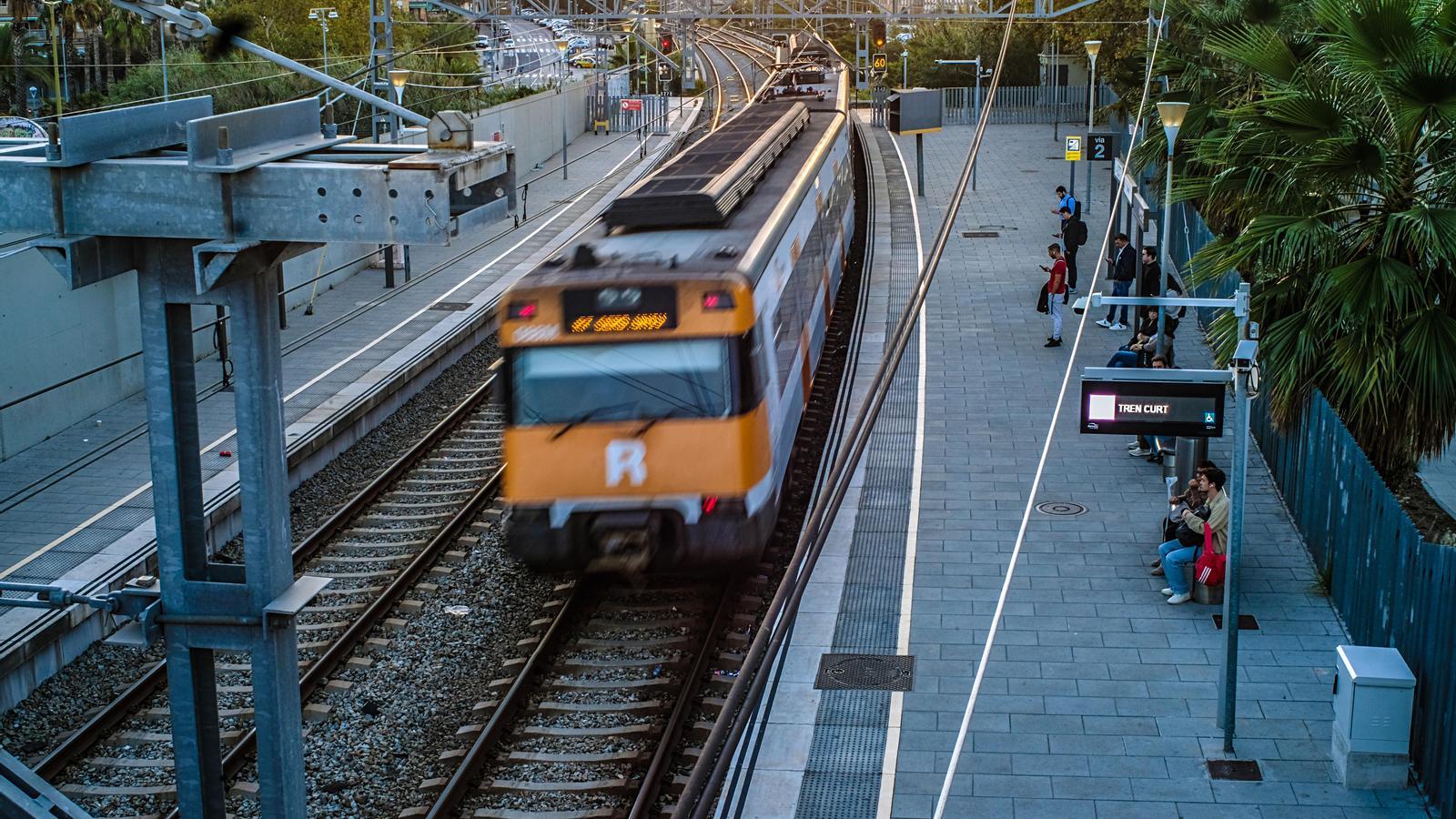 A commuter train station, in an archive image.