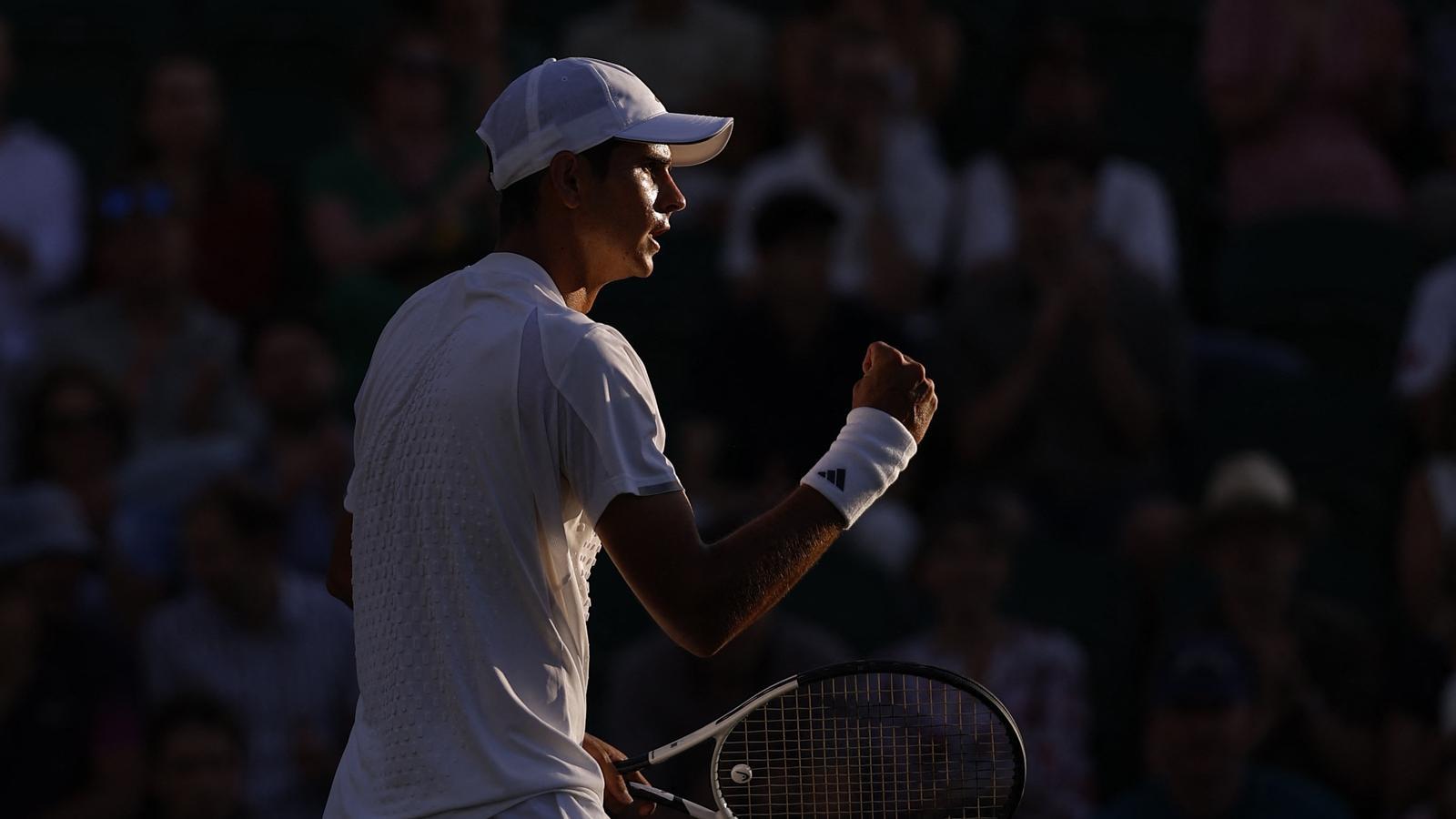 Rafael Jodar during the match against Pablo Carreño