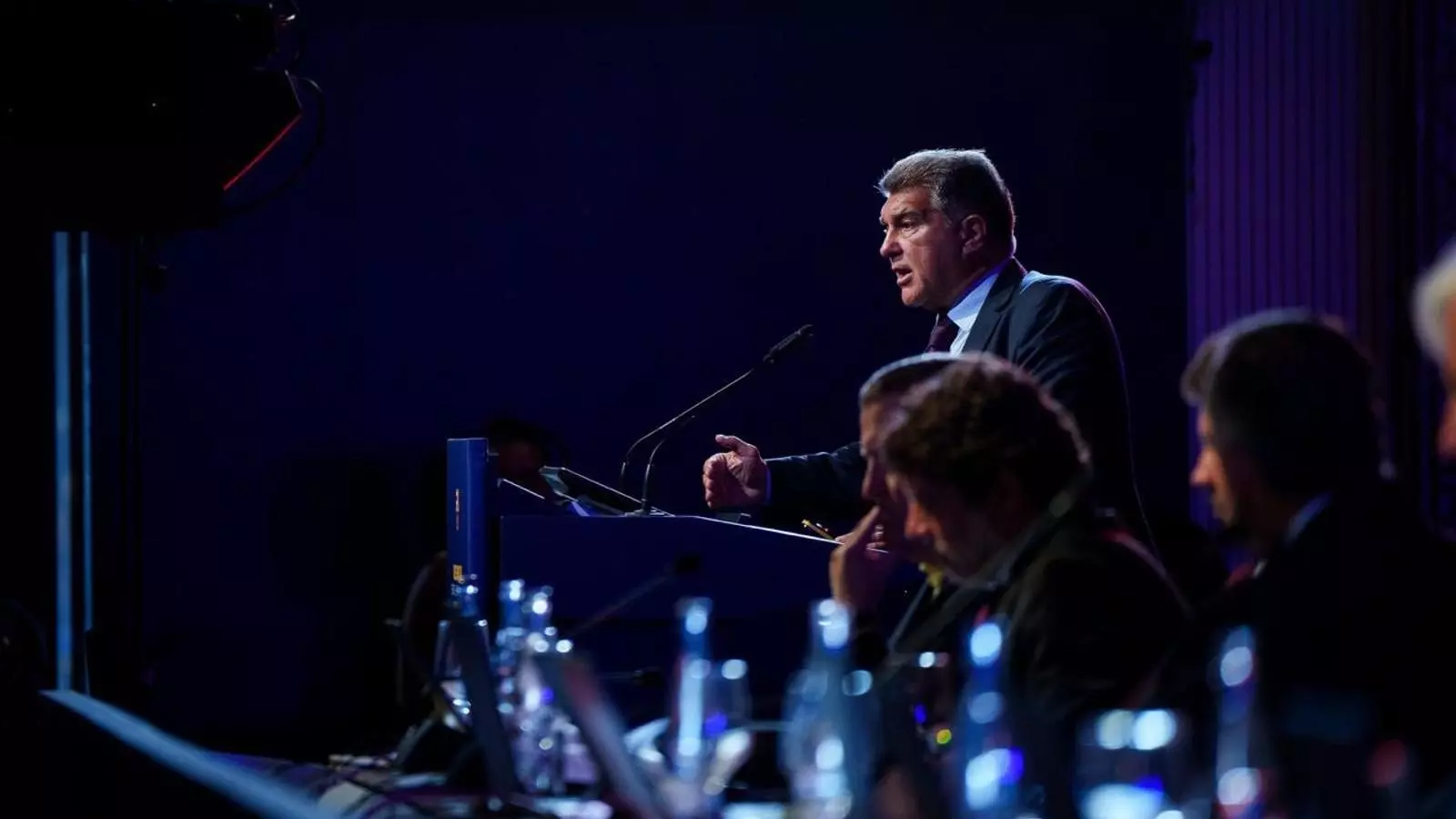 Joan Laporta, a la asamblea extraordinaria de este 16 de junio.