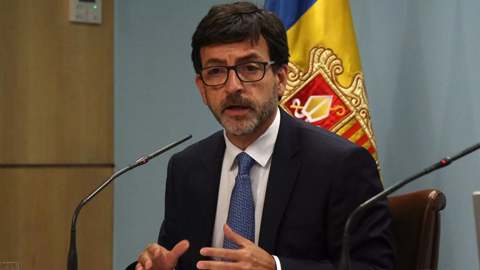 El ministre de Finances, Jordi Cinca, aquest dimecres a la tarda. / M. F. (ANA)