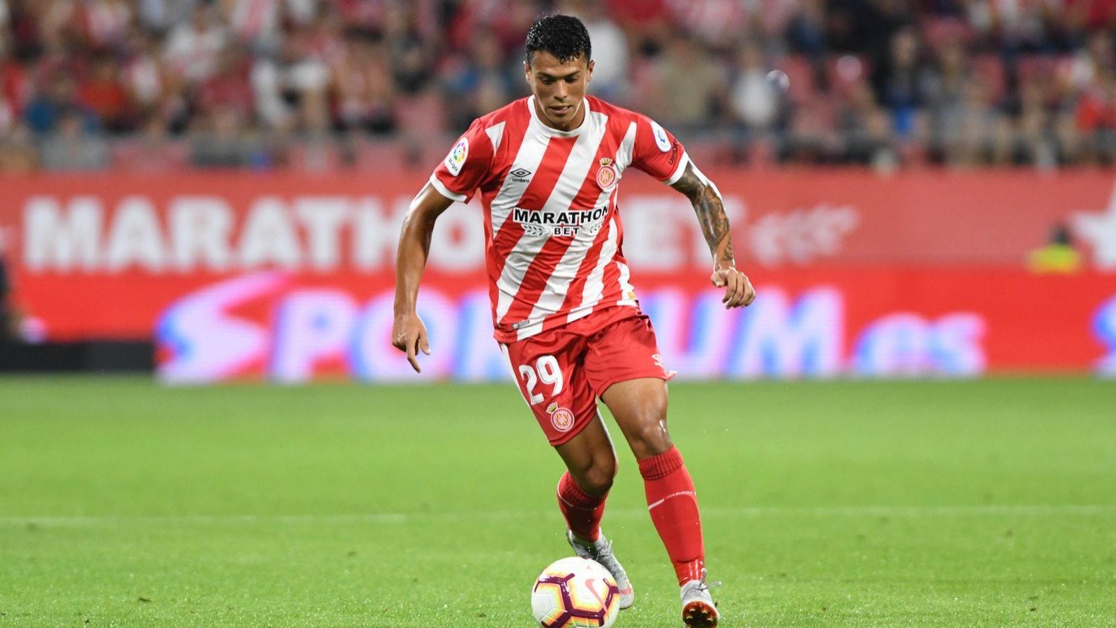 Pedro Porro during a match with Girona FC