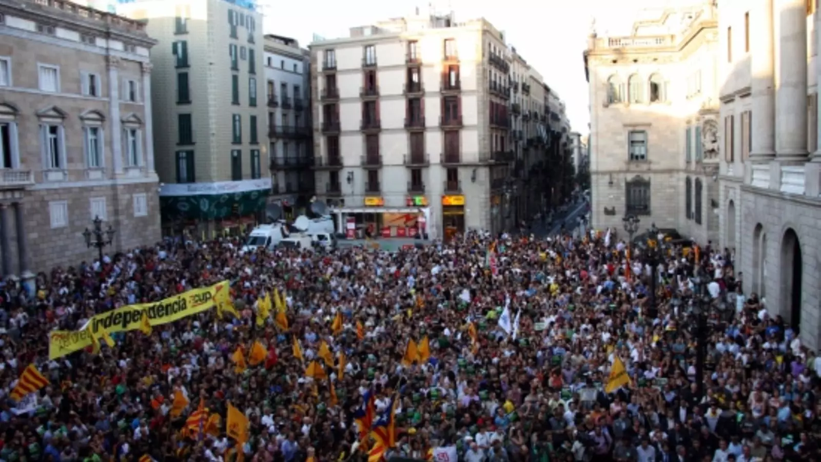 La concentració del 12 de setembre a la Plaça Sant Jaume