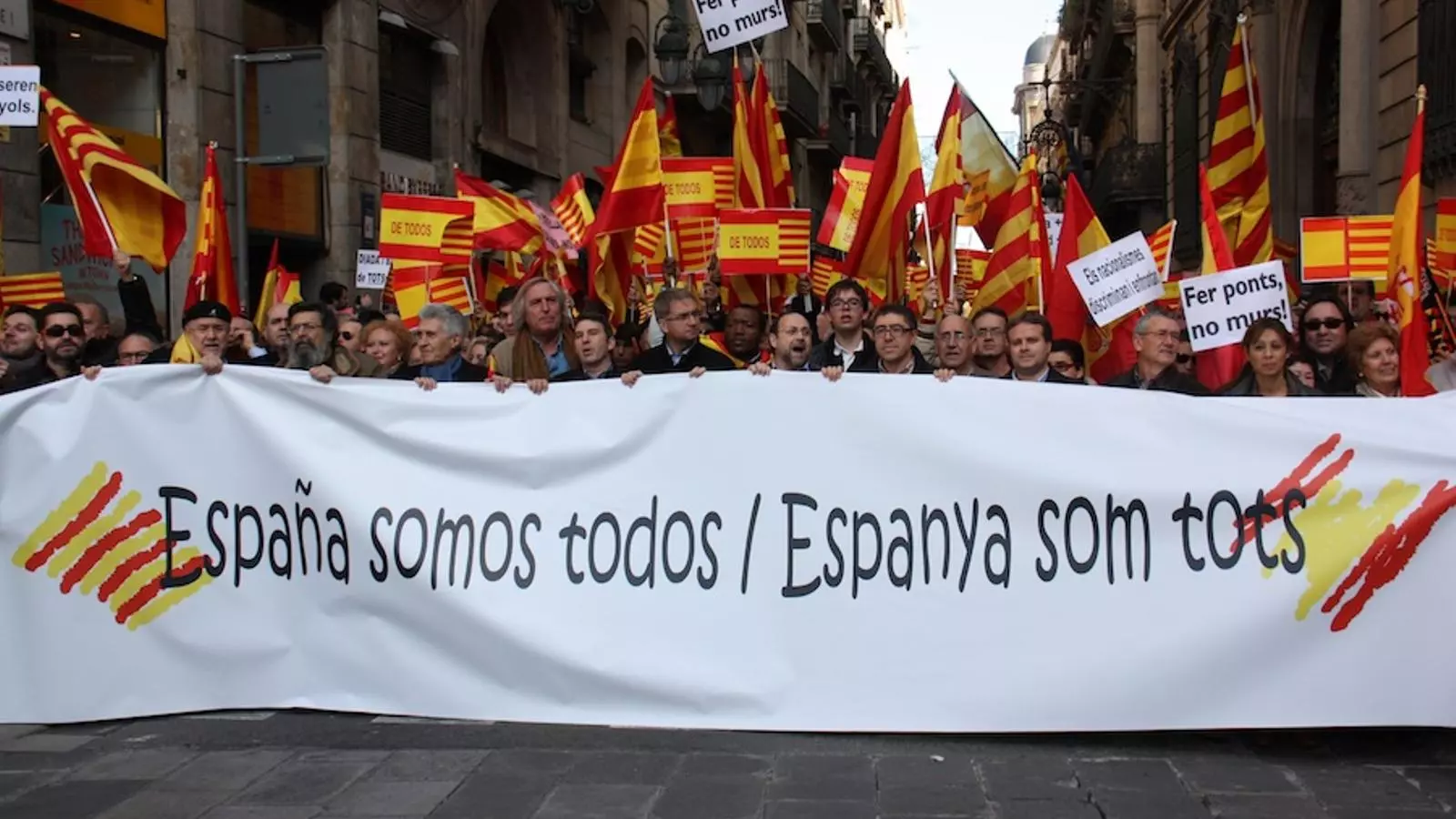 El lema de la manifestació a favor de la Constitució i la unitat espanyola: 'Espanya som tots' / ACN