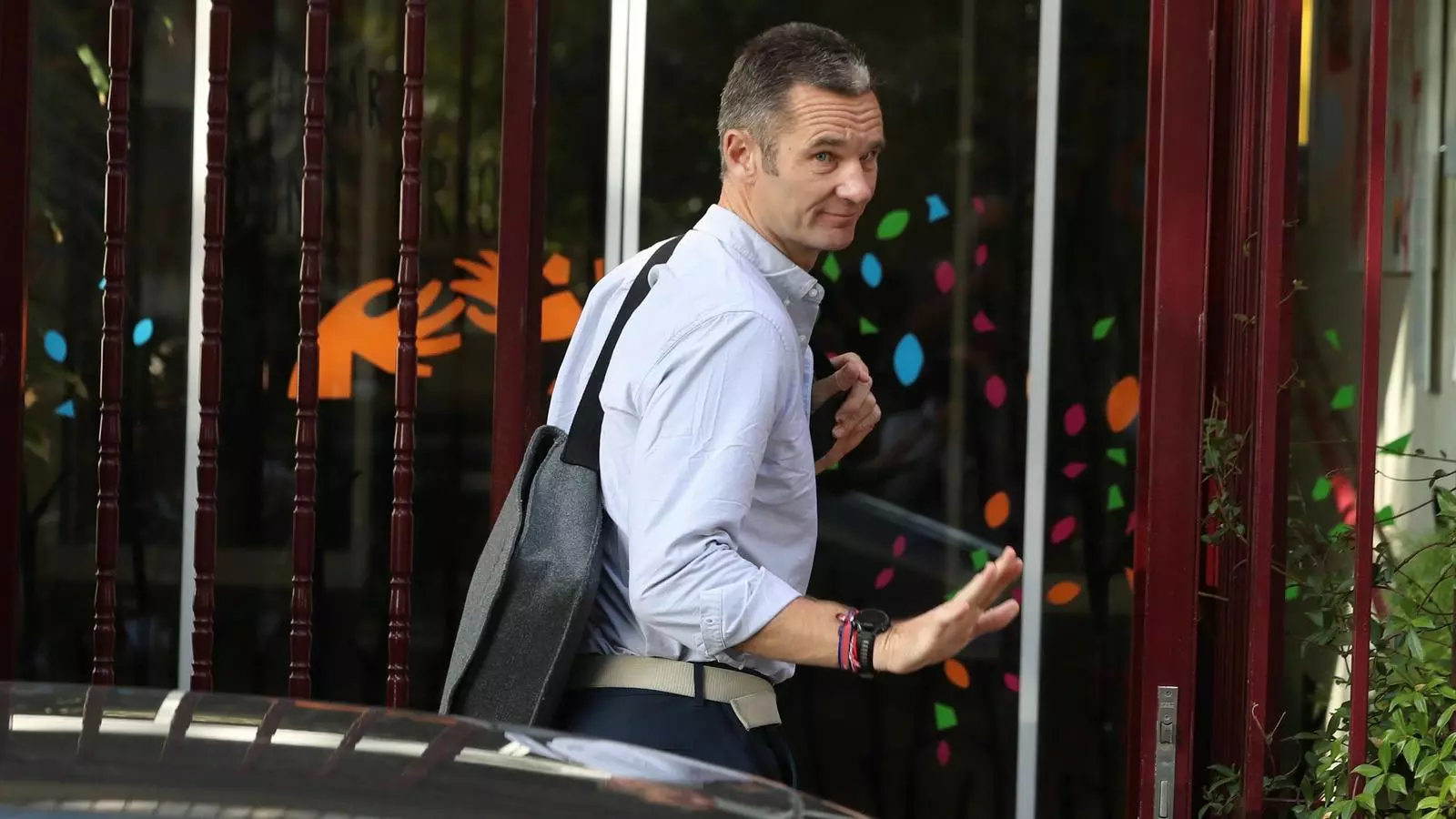Urdangarin arribant a l'Hogar Don Orione de Pozuelo de Alarcón (Madrid) en el seu primer dia de voluntariat