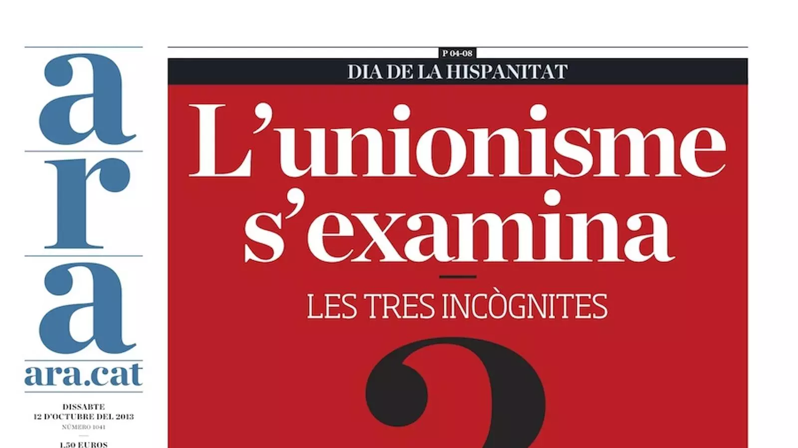 portada ARA 12/10/2013