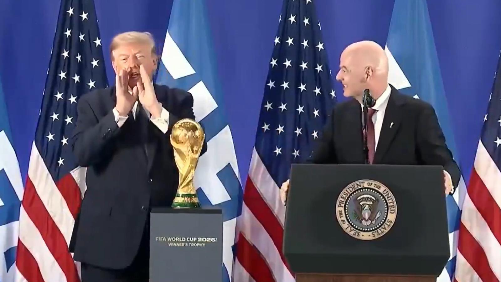 El presidente de los Estados Unidos, Donald Trump, y el presidente de la FIFA, Gianni Infantino