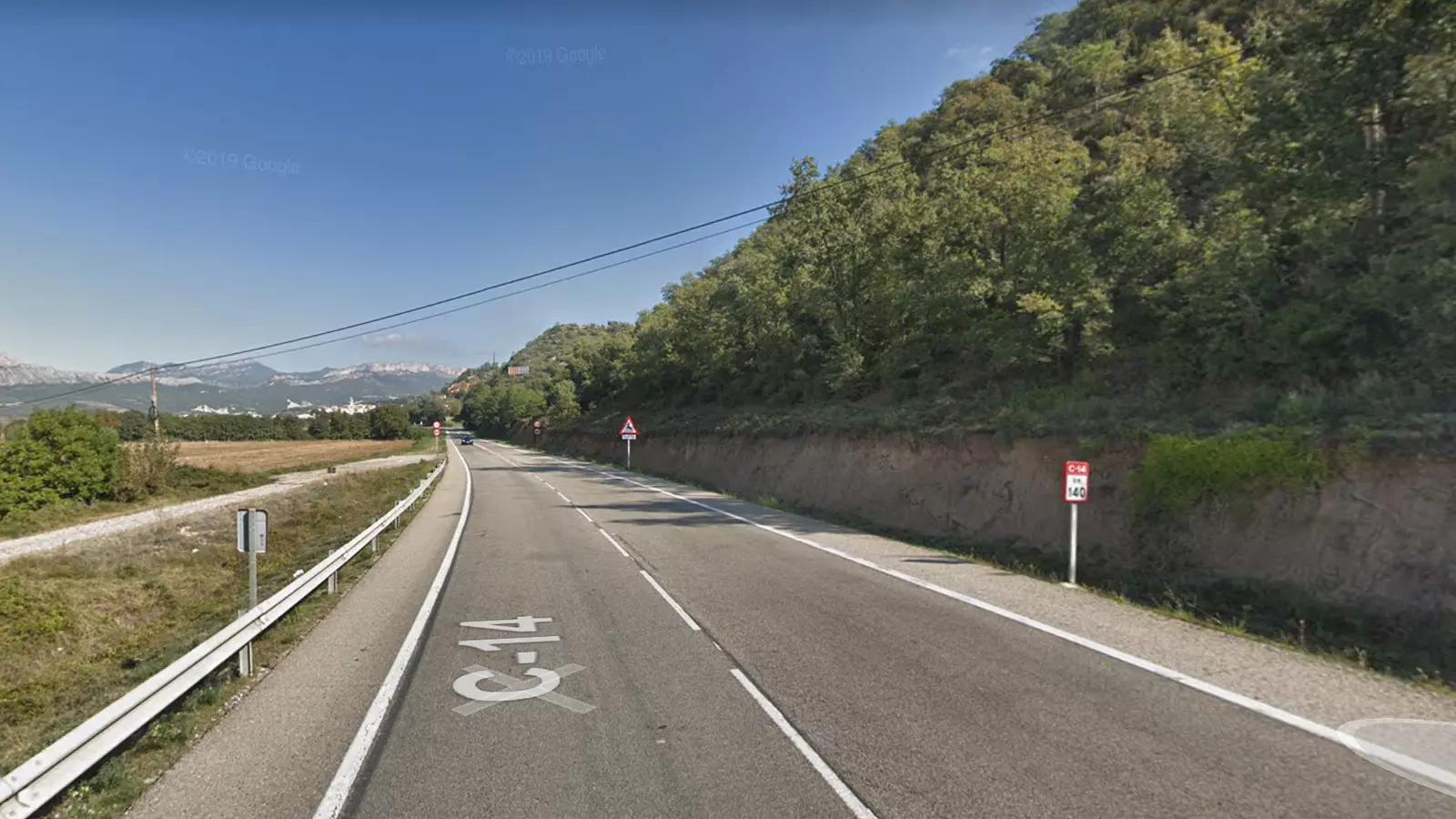 Un punt de la C-14 a l'altura d'Oliana.