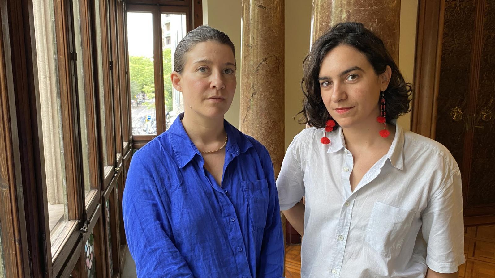Curator Elise Lammer (left) and artist Claudia Pagès