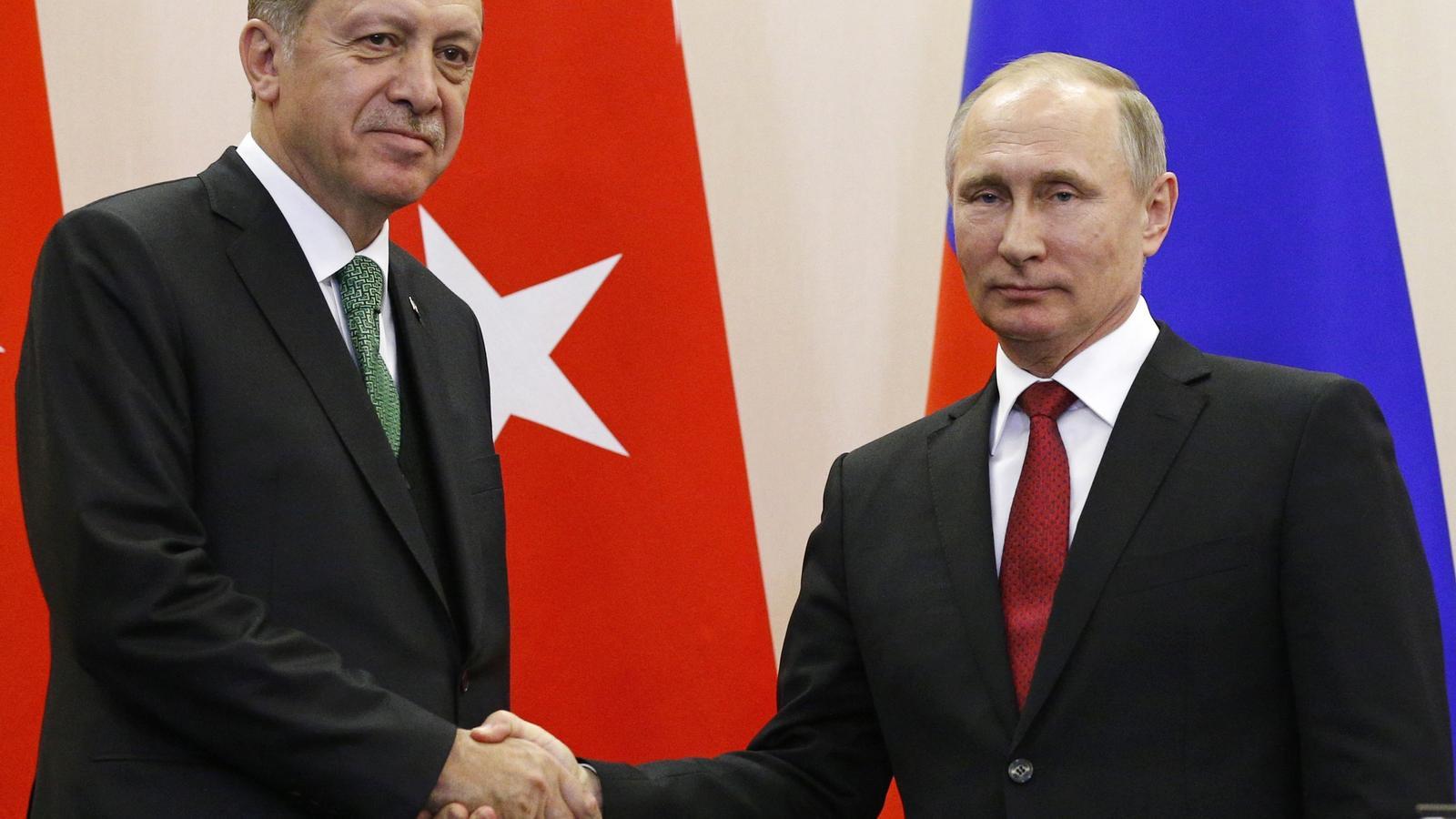 Putin i Erdogan, aquest dimecres en roda de premsa.