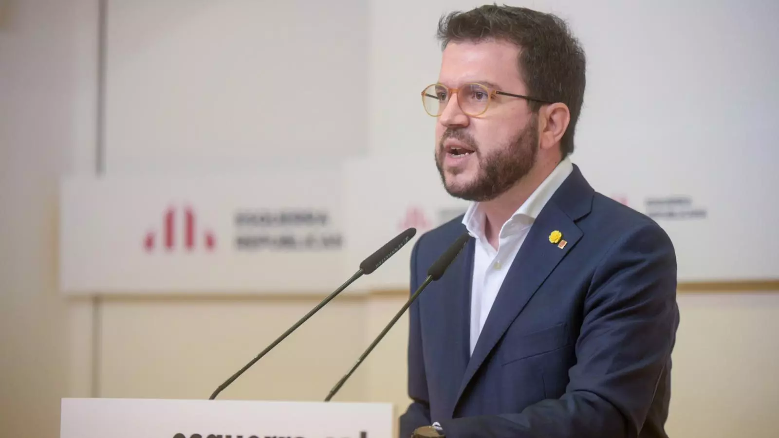 El coordinador nacional d'ERC, Pere Aragonès, aquest dissabte.