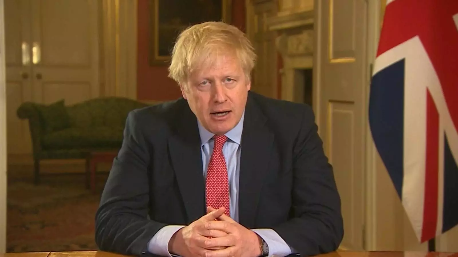 Boris Johnson, primer ministre britànic, aquesta nit a Downing Street