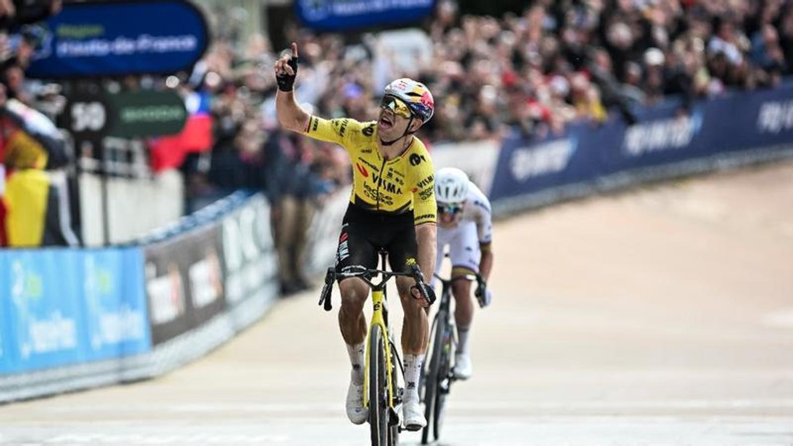 Van Aert has beaten Pogacar in Paris-Roubaix