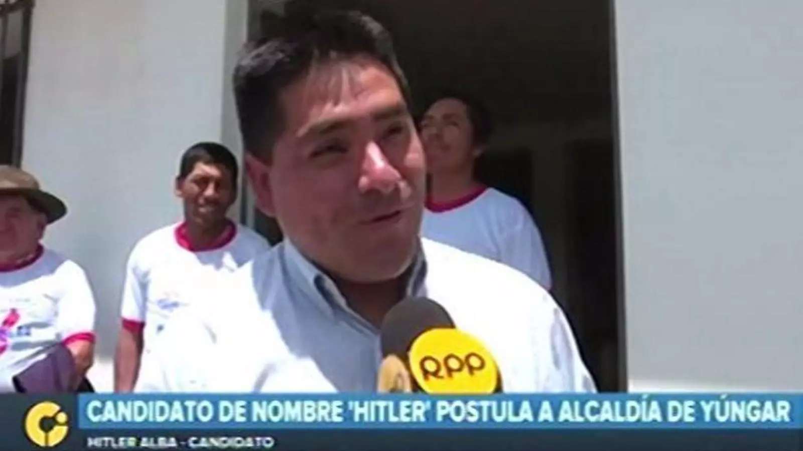 Hitler Alba Sánchez un dels candidats a l'alcaldia de la localitat peruana de Yungar.