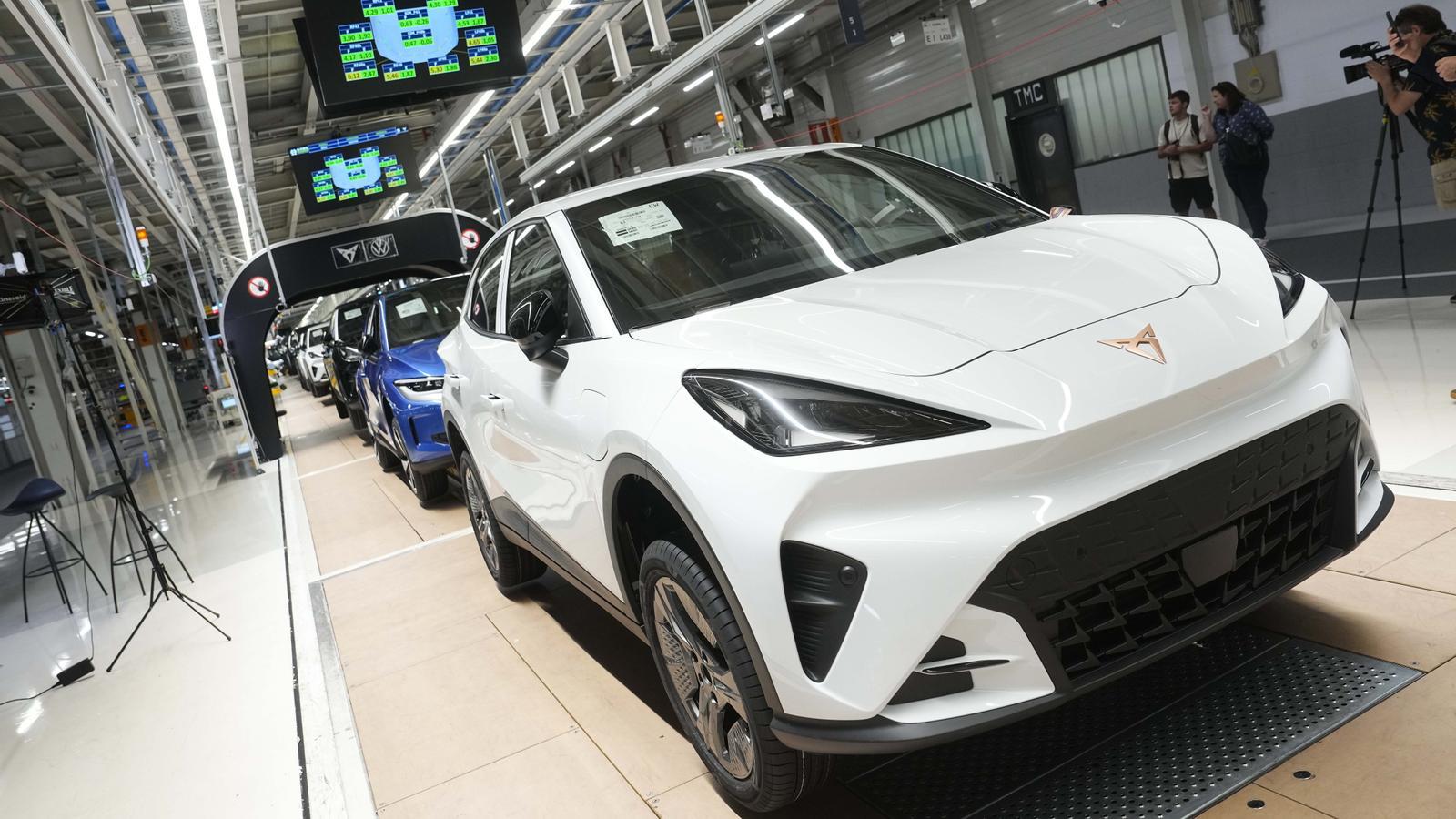 A Cupra Raval at the end of its production line.