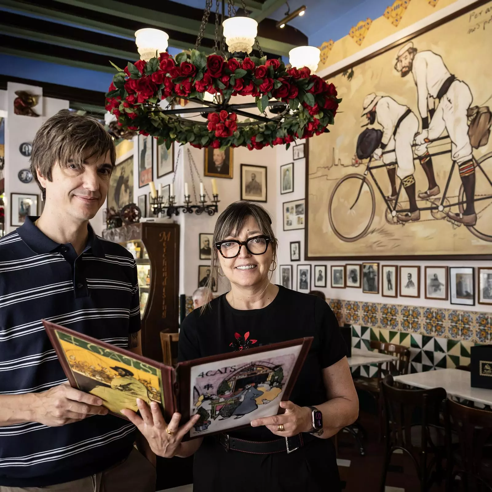 Óscar y Silvia Ferré, propietarios del restaurante Els 4 Gats.