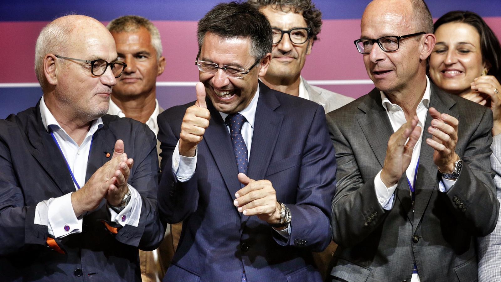 Bartomeu wins the FC Barcelona presidential election in 2015.