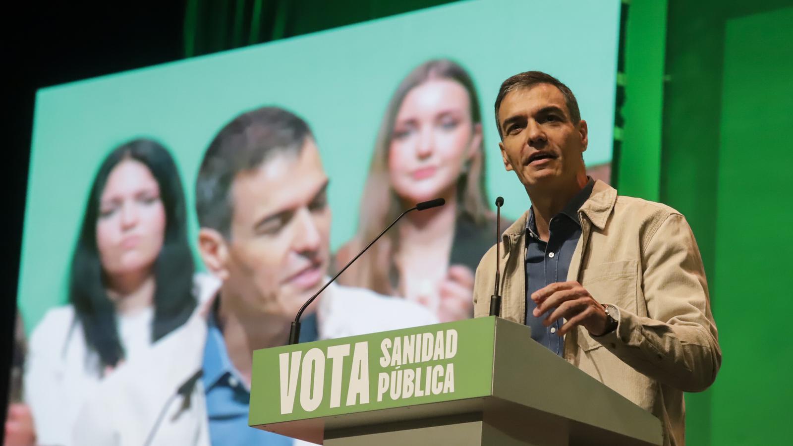 Pedro Sánchez, en un mitin en La Línea de la Concepción (Cádiz)