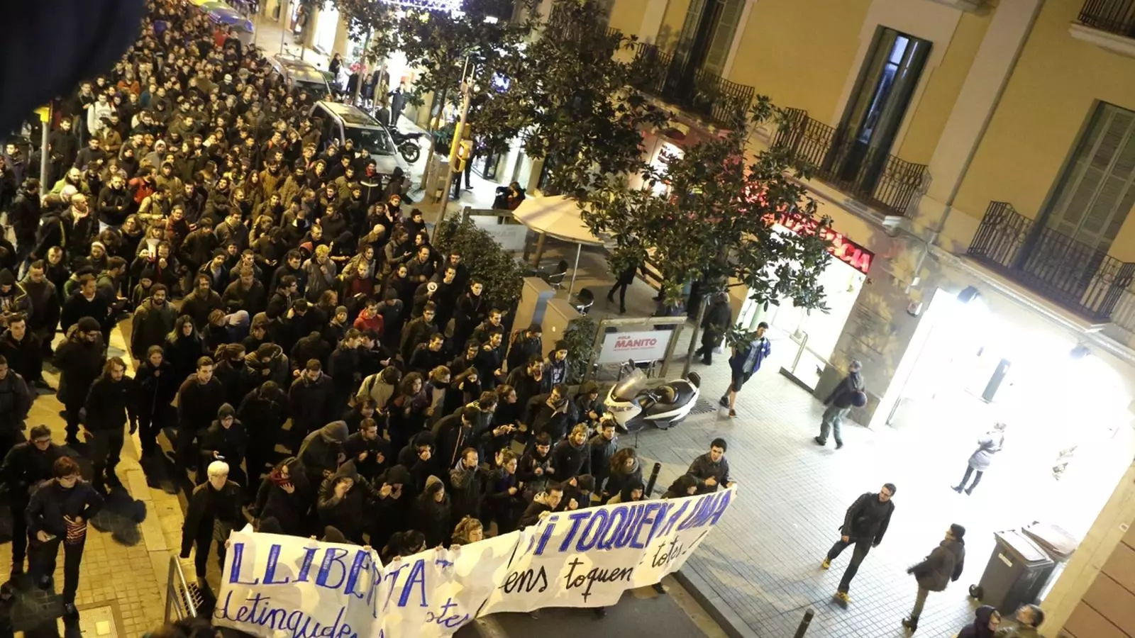 Protesta contra les detencions d'anarquistes a l'Operació Pandora / MANOLO GARCÍA