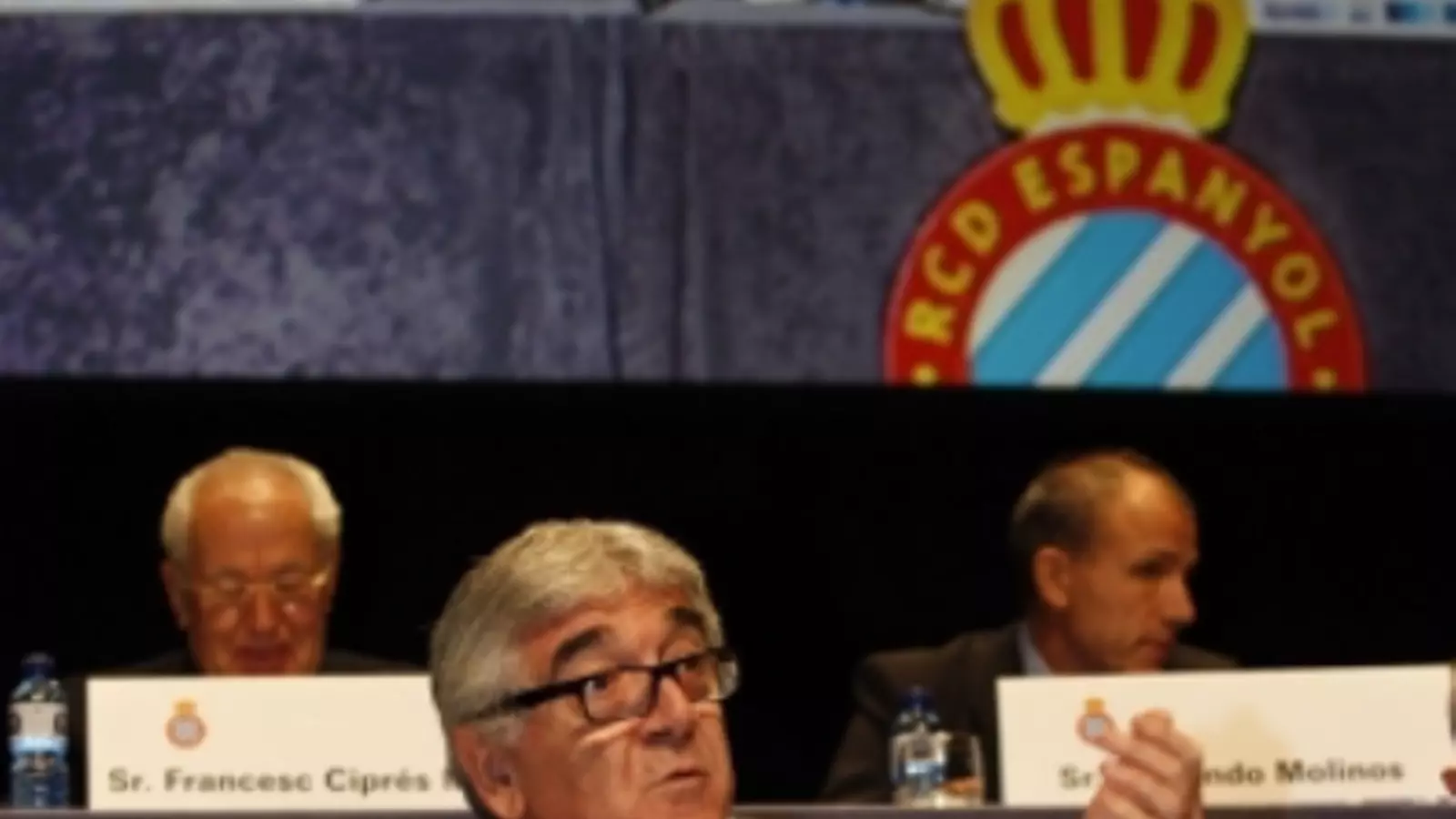 Daniel Sánchez Llibre durant la junta d'accionistes d'aquesta tarda.