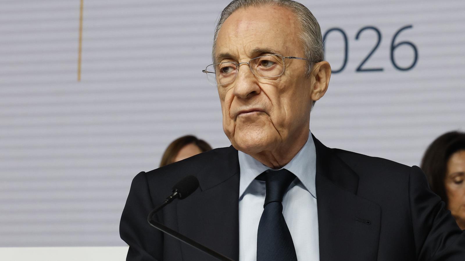 El presidente de ACS, Florentino Pérez durante la junta de accionistas que se celebró este mes de mayo