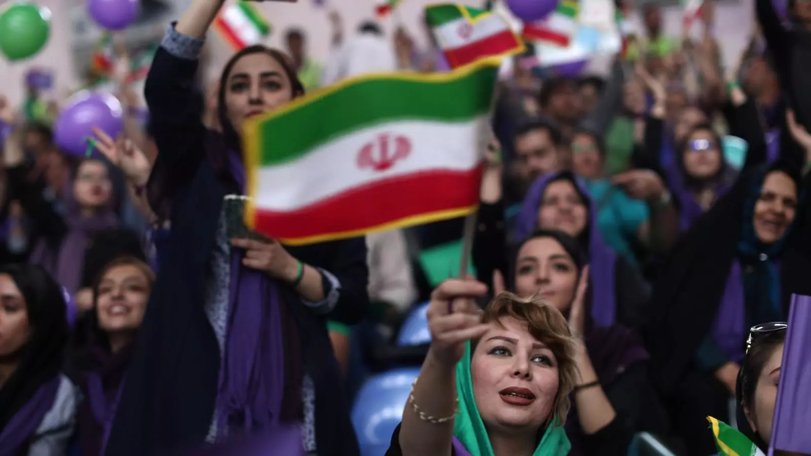 Partidàries de l'actual president iranià Hassan Rouhani