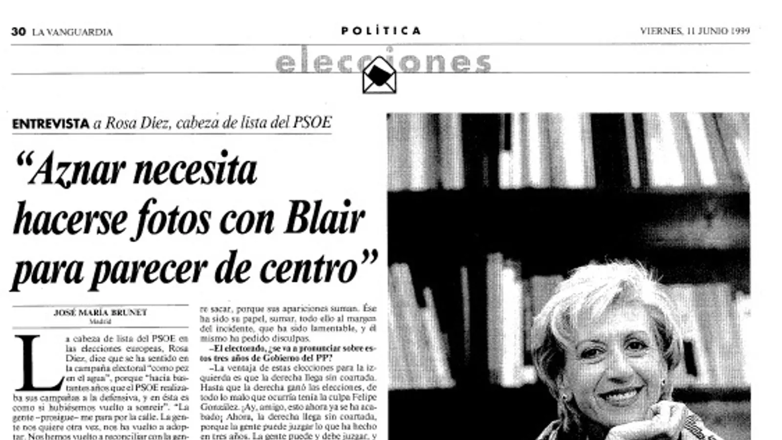 Entrevista de Rosa Díez a La Vanguardia el 1999 / ARA