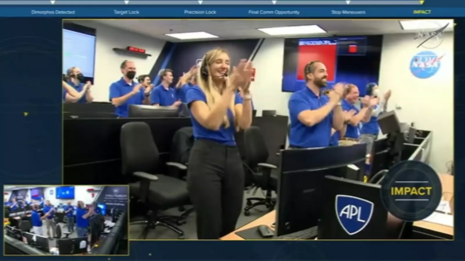 Celebració dels treballadors de la NASA.