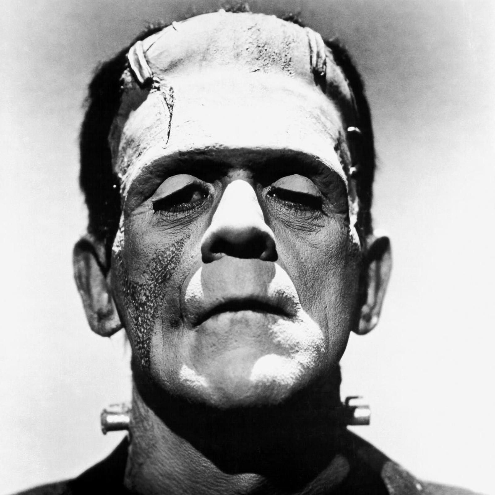 L'actor Boris Karloff, caracteritzat com el monstre de Frankenstein en la pel·lícula 'La núvia de Frankenstein' de 1935, de James Whale.