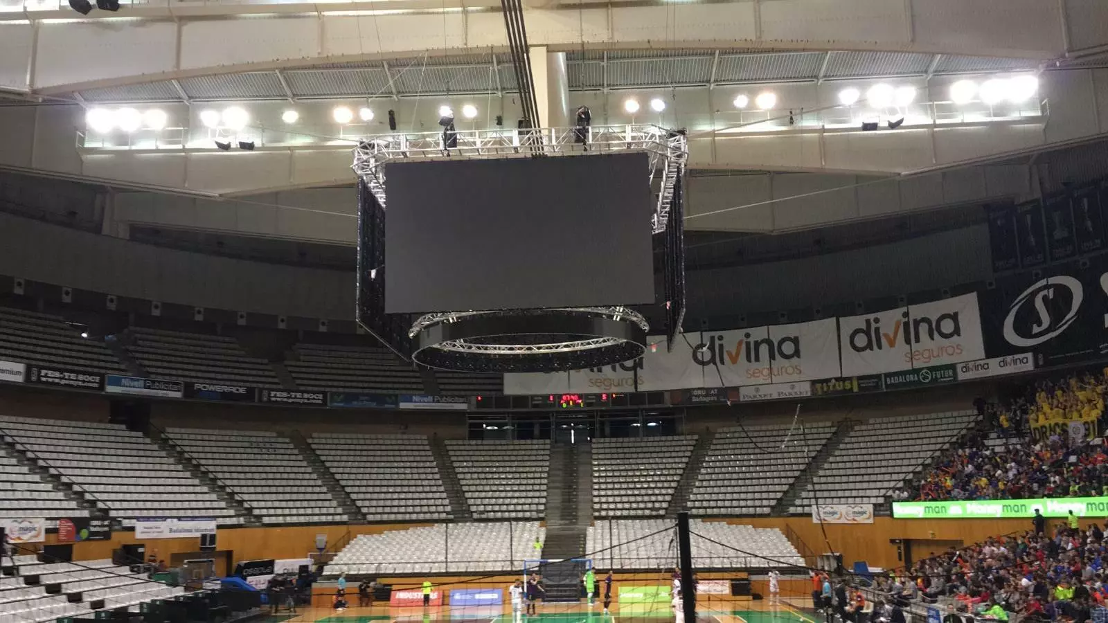 El videomarcador del Palau Olímpic