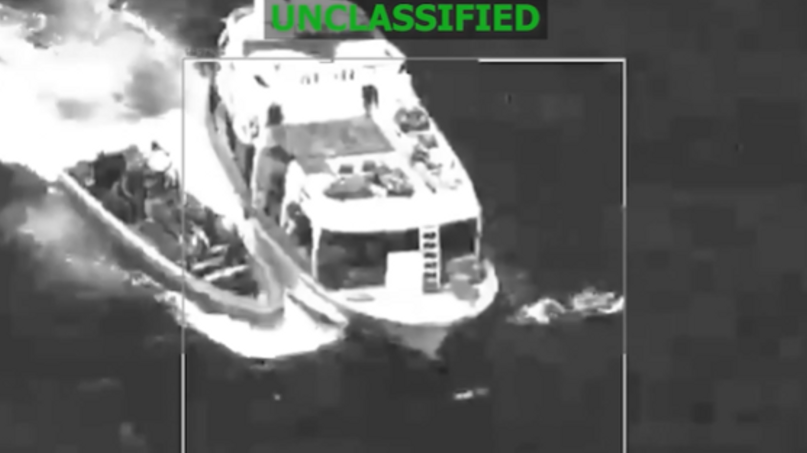 Image of the operation against a ship supposedly involved in drug trafficking in the Pacific this Friday, September 4.
