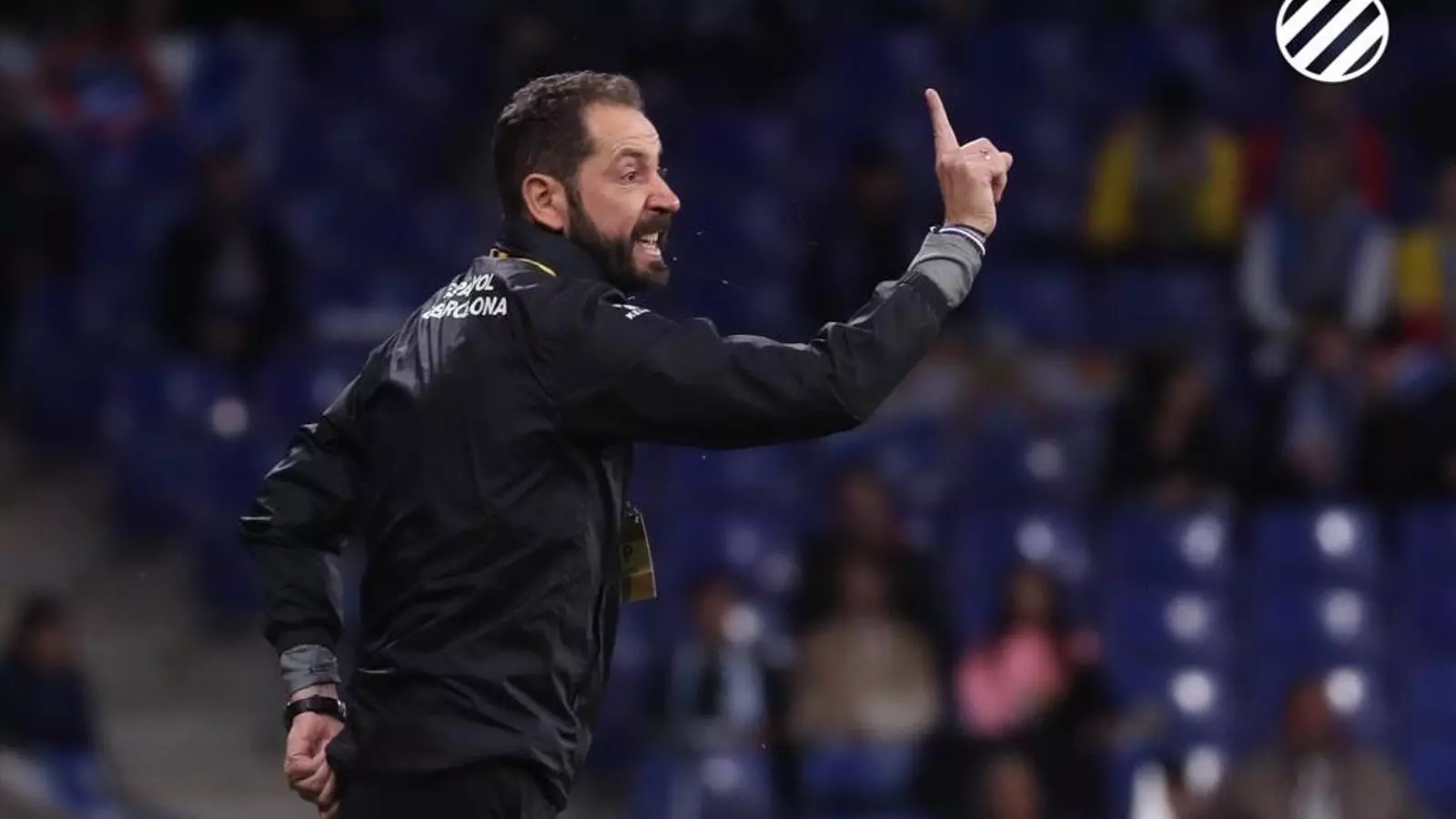 Machín, durant el partit contra el Ludogorets
