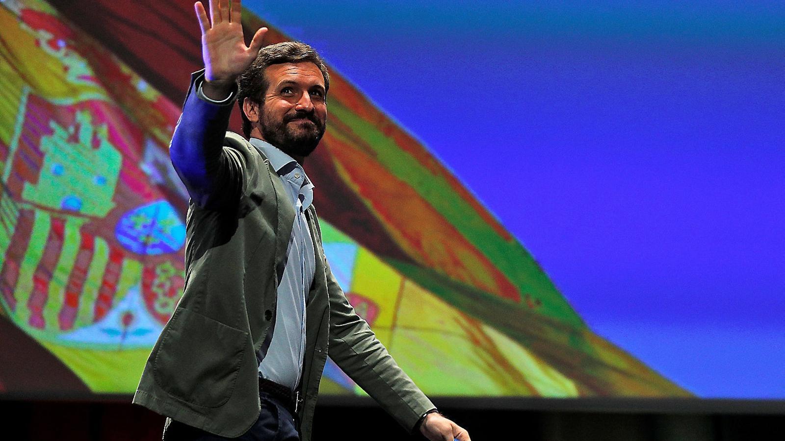 Pablo Casado aquest estiu en un congrés provincial del PP.